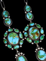 Native American Sterling Silver Sonoran Gold Turquoise Necklace Set - PuebloDirect.com