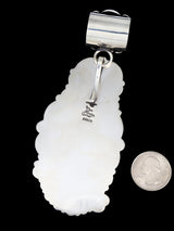 Native American Sterling Silver Jewelry Natural Morenci Turquoise Pendant