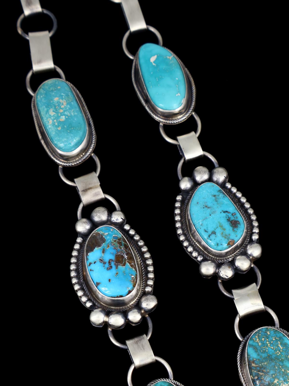 ネックレス Indian jewelry turquoise starring silver Native American Sterling Silver Carico Lake Turquoise Lariat