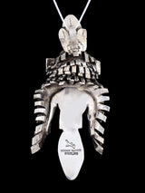 Native American Sterling Silver Spiny Oyster Eagle Pendant - PuebloDirect.com