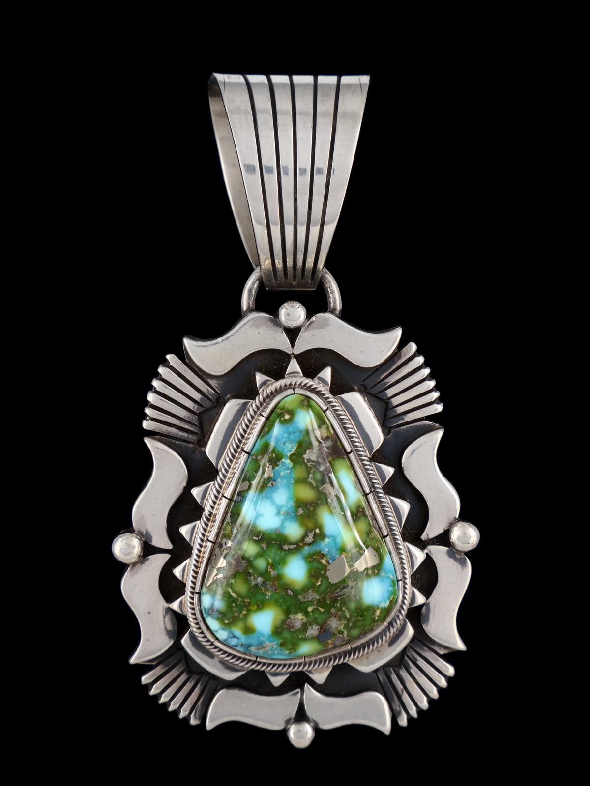 Joyería Nativa Americana Plata de Ley Sonora Oro Turquesa Colgante