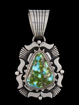 Joyería Nativa Americana Plata de Ley Sonora Oro Turquesa Colgante