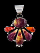 Navajo Spiny Oyster Sterling Silver Pendant