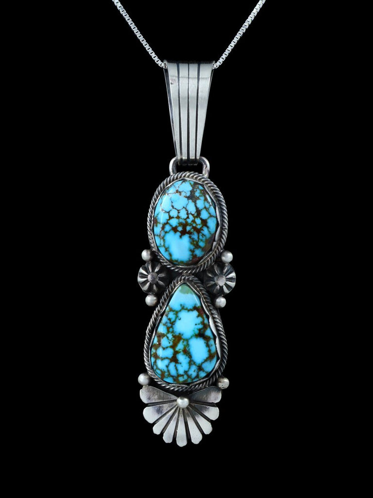 Sterling Silver Turquoise Navajo Pendant - PuebloDirect.com