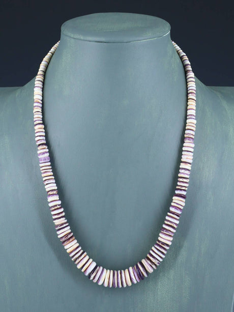 Navajo Single Strand Wampum Shell Necklace - PuebloDirect.com