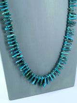 Native American 34" Turquoise Tear Drop Necklace - PuebloDirect.com