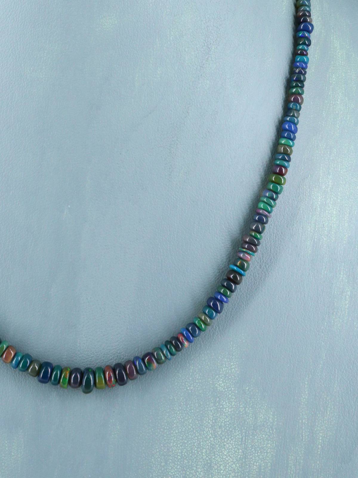 Navajo Single Strand Ethiopian Opal Necklace - PuebloDirect.com