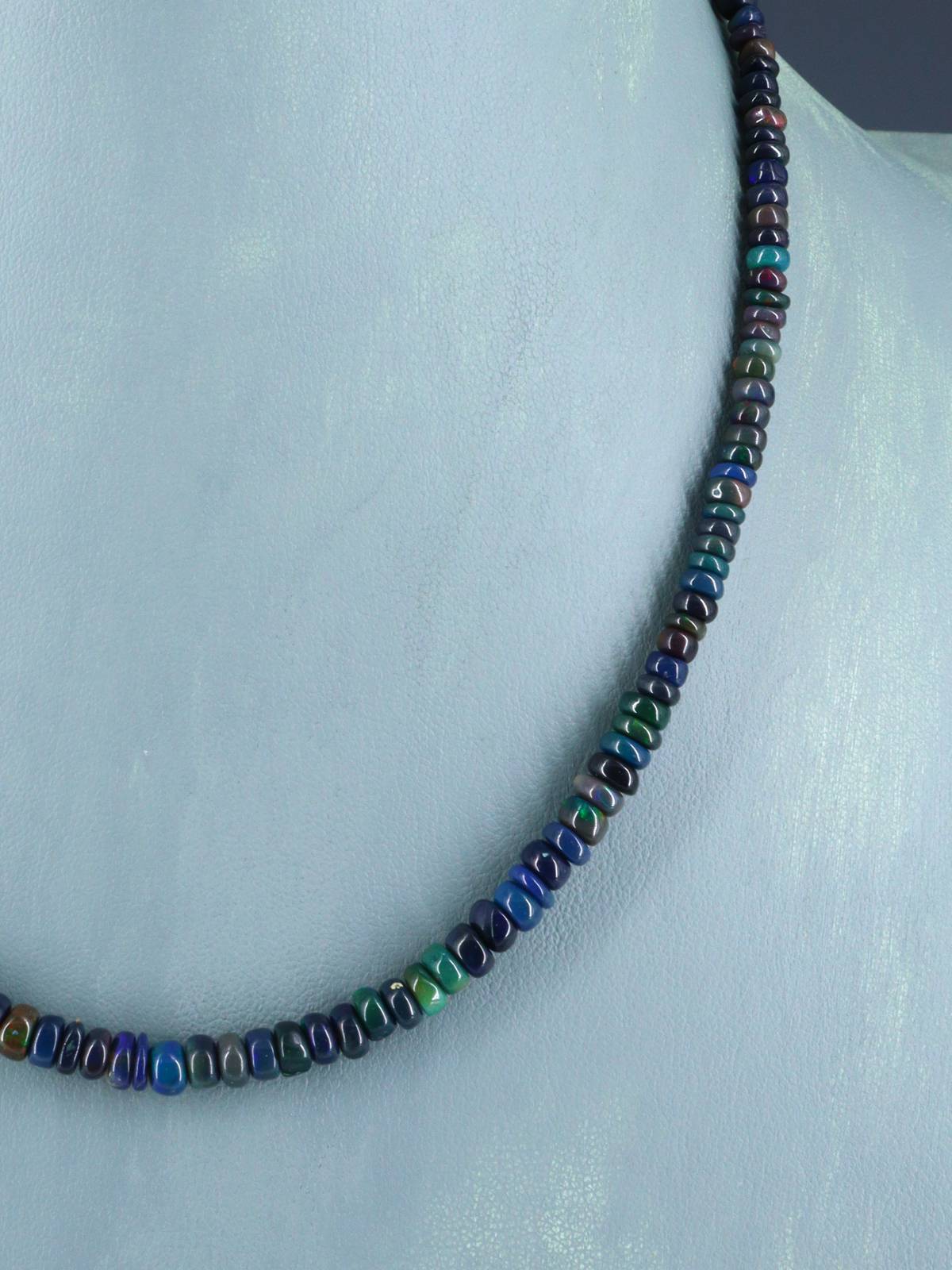 Navajo Single Strand Ethiopian Opal Necklace - PuebloDirect.com