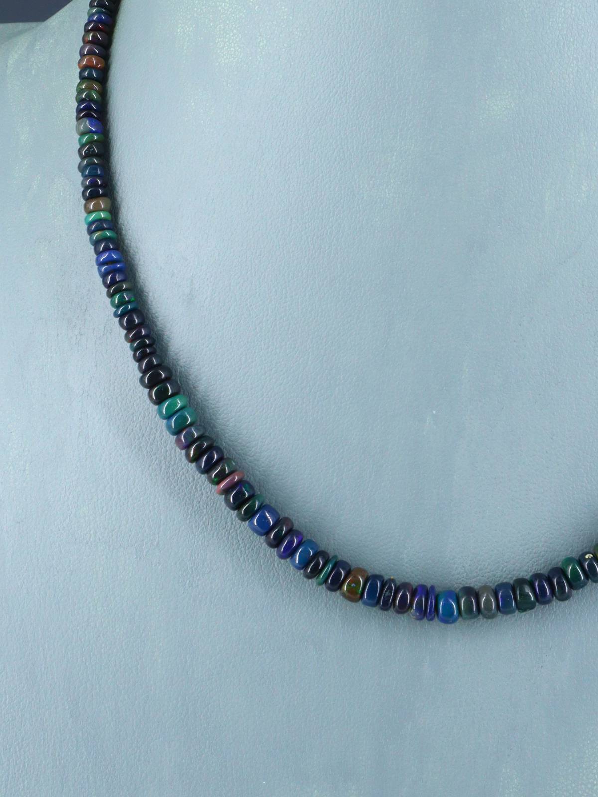 Navajo Single Strand Ethiopian Opal Necklace - PuebloDirect.com