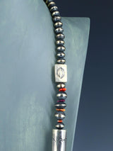 Collar de cuentas de ostras espinosas y turquesas de nativos americanos