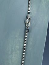 36" Native American Sterling Silver Bead Necklace