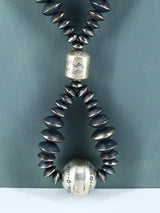 Navajo Sterling Silver Navajo Beaded Jocla Necklace