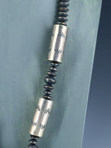 Navajo Sterling Silver Navajo Beaded Jocla Necklace