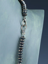 Navajo Sterling Silver Navajo Beaded Jocla Necklace