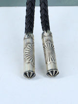 Native American Sterling Silver Sonoran Gold Turquoise Bolo Tie