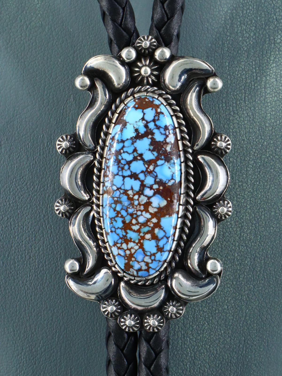 Native American Sterling Silver Golden Hill Turquoise Bolo Tie