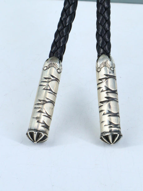 Native American Sterling Silver Golden Hill Turquoise Bolo Tie