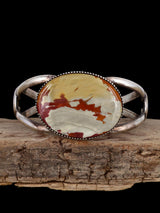 Estate Owyhee Jasper Sterling Silver Bracelet - PuebloDirect.com