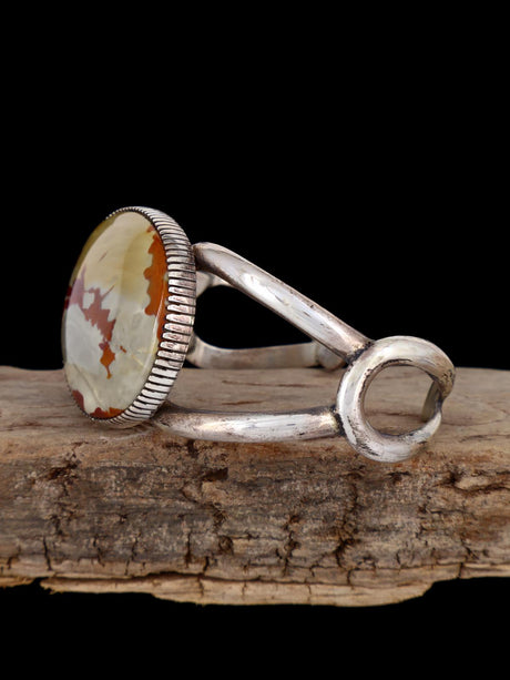 Estate Owyhee Jasper Sterling Silver Bracelet - PuebloDirect.com