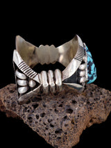 Vintage Turquoise Sterling Silver Bracelet - PuebloDirect.com