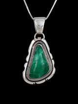 Native American Broken Arrow Variscite Sterling Silver Pendant - PuebloDirect.com