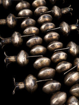 Old Native American Turquoise Sterling Silver Squash Blossom Necklace - PuebloDirect.com