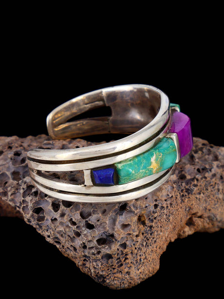 Vintage Estate Multistone Cuff Bracelet - PuebloDirect.com