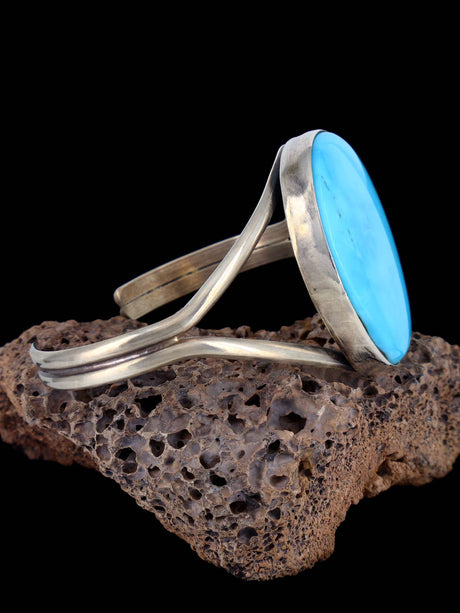 Native American Jewelry Sterling Silver Turquoise Cuff Bracelet
