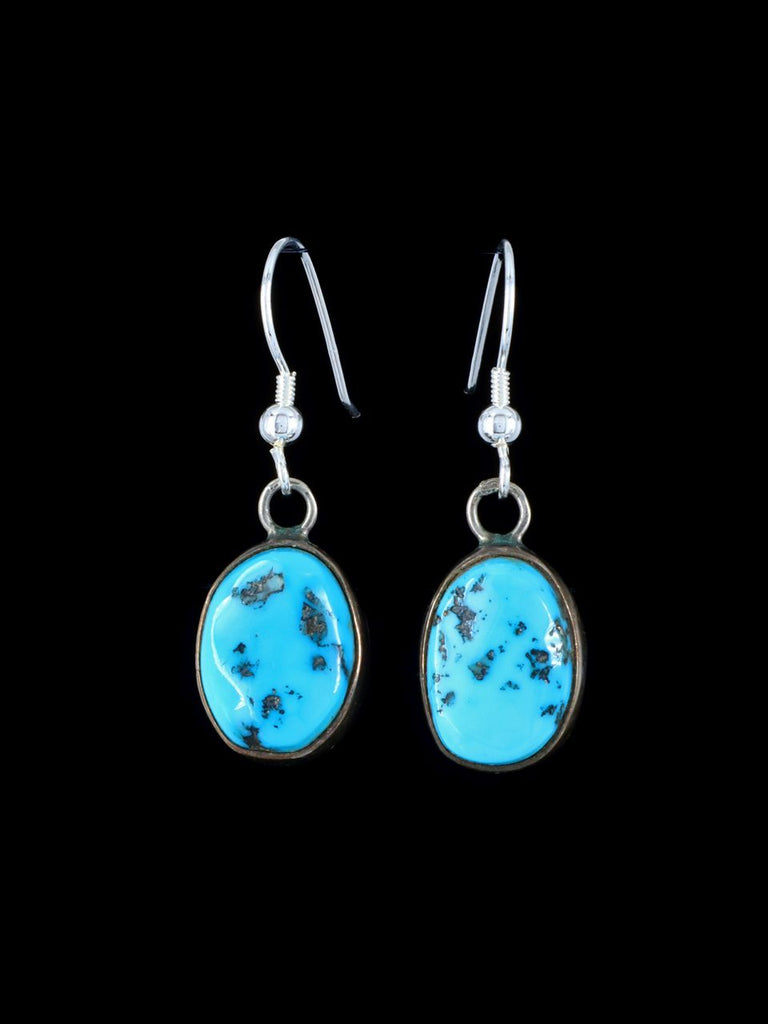 Vintage Sterling Silver Native American Turquoise Dangle Earrings - PuebloDirect.com