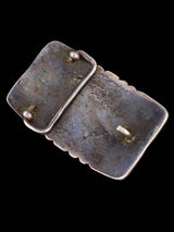 Vintage Native American Jewelry Sterling Silver Turquoise Belt Buckle