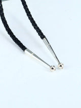 Vintage Jewelry Large Sterling Silver Snake On Leaf Bolo Tie