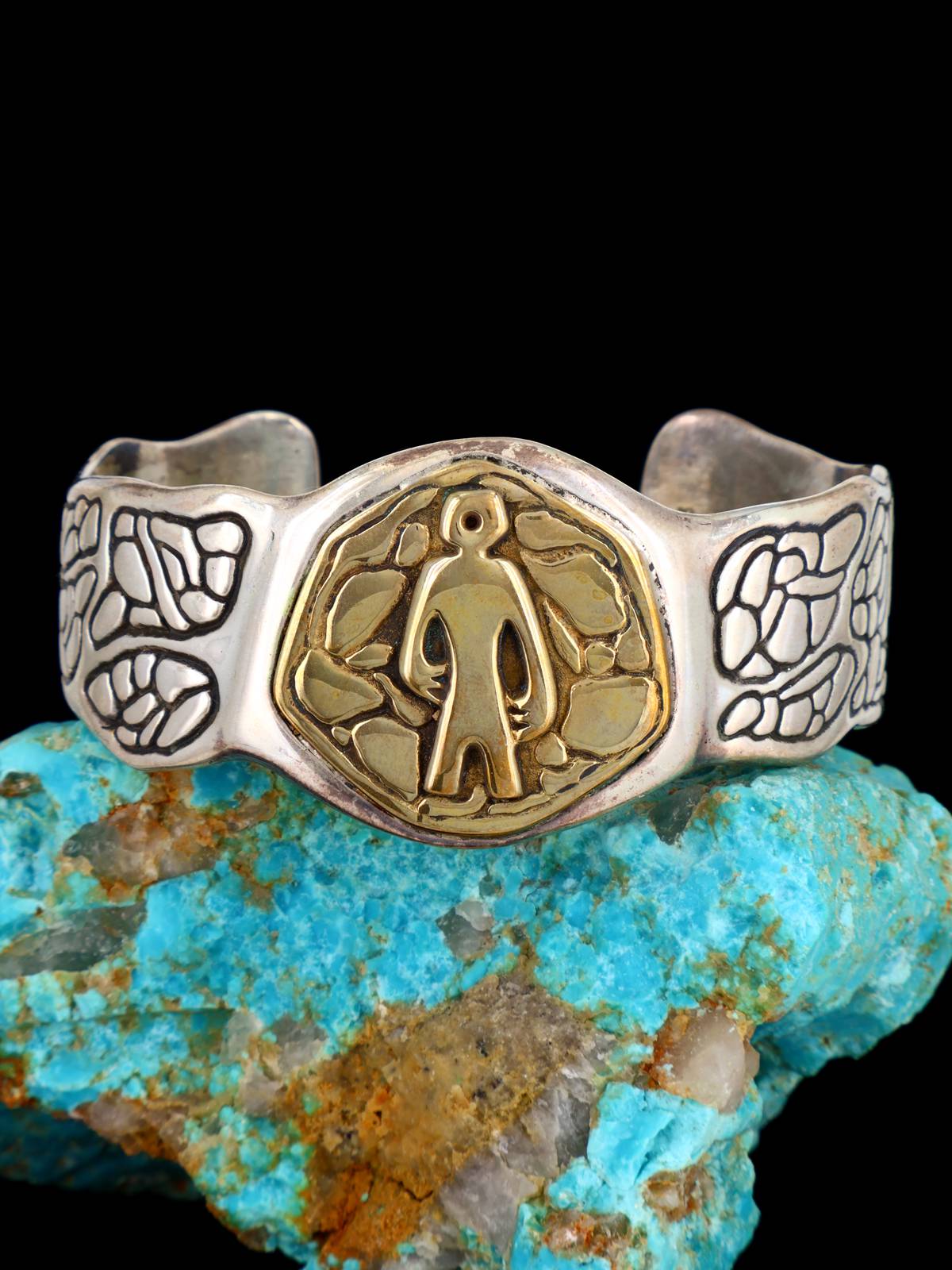 Estate Vintage Southwest Sterling Silver Cuff Bracelet