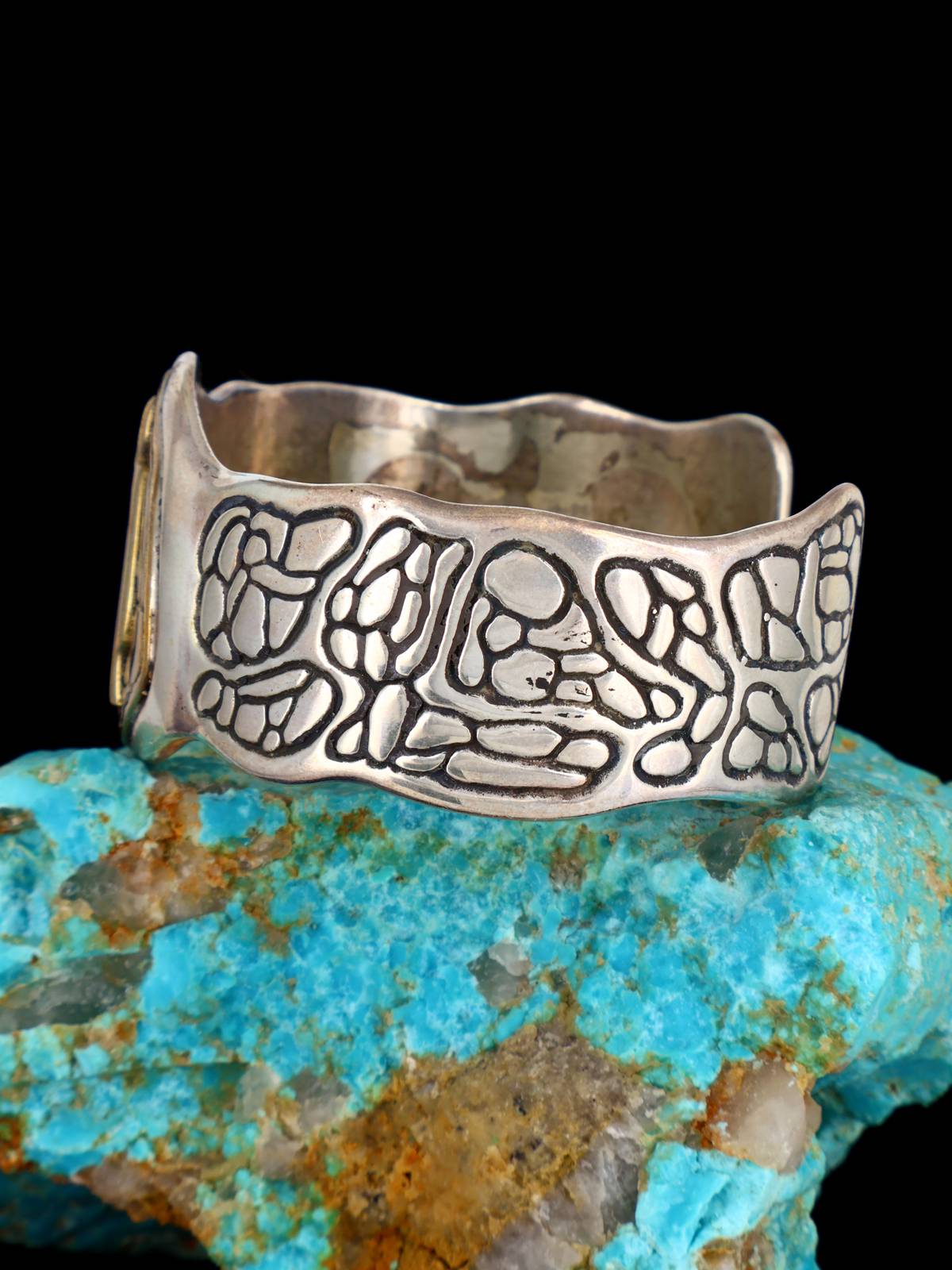 Estate Vintage Southwest Sterling Silver Cuff Bracelet