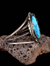 Vintage Native American Turquoise Sterling Silver Cuff Bracelet