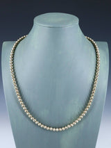 Estate Sterling Silver 6mm Bench Bead Necklace