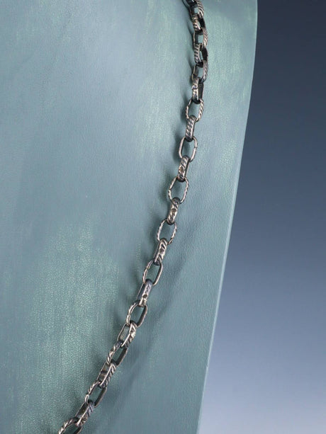 Vintage Native American Sterling Silver Heavy Hand Made Chain