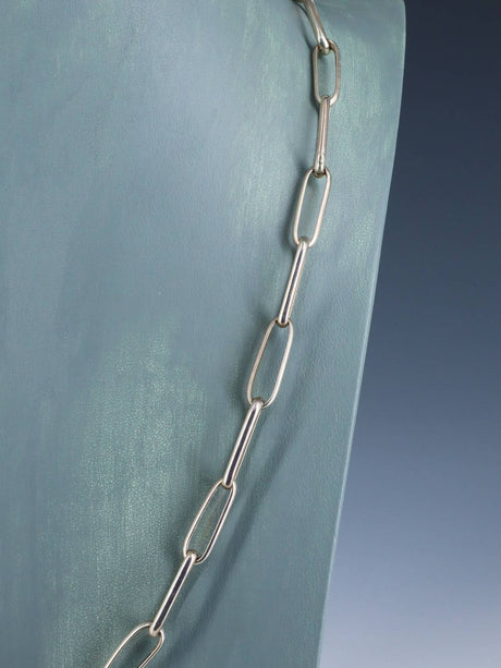 Vintage Native American Sterling Silver Heavy Hand Made Chain