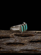 Vintage Native American Zuni Turquoise Sterling Silver Ring, Size 6 1/2
