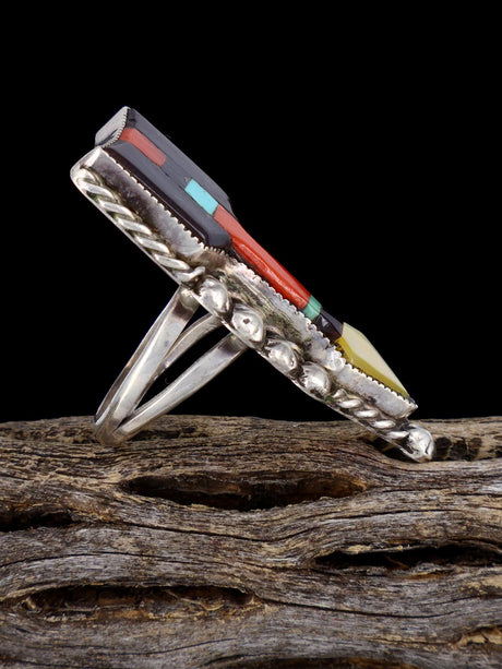 Bague turquoise en argent sterling vintage Estate, taille 8,5