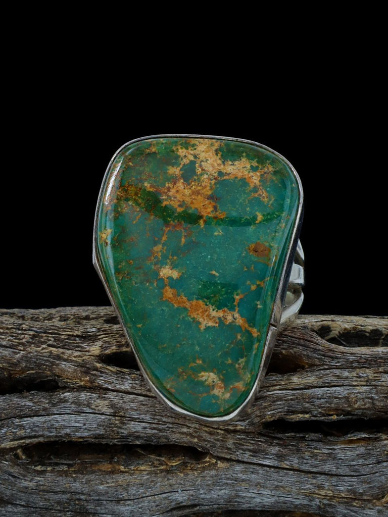 Vintage Native American Sterling Silver Royston Turquoise Ring, Size 8 1/2 - PuebloDirect.com