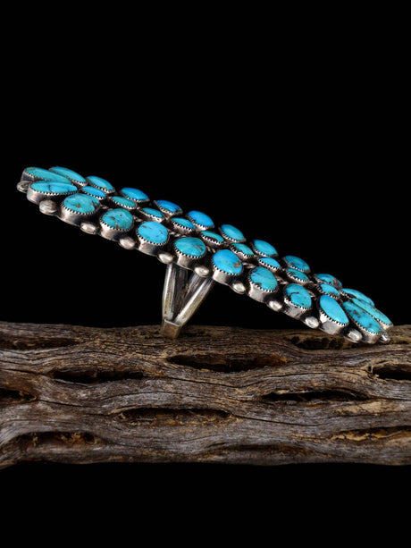 Vintage Native American Sterling Silver Turquoise Ring, Size 6 - PuebloDirect.com