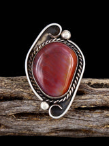 Vintage Sterling Silver Arizona Petrified Wood Ring, Size 6 3/4