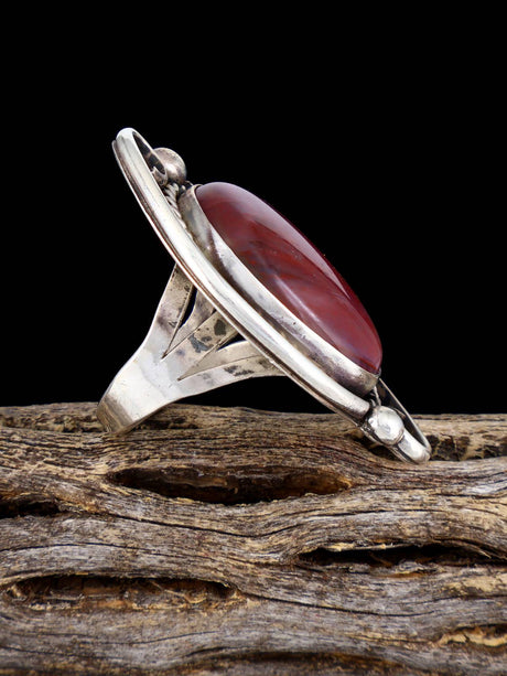 Vintage Sterling Silver Arizona Petrified Wood Ring, Size 6 3/4