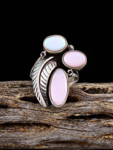 Estate Sterling Silver Pink Shell Ring, Size 6 1/2