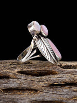 Estate Sterling Silver Pink Shell Ring, Size 6 1/2