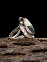 Vintage Native Sterling Silver Multistone Inlay Ring, Size 6 - PuebloDirect.com