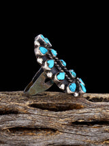 Vintage Native American Turquoise Sterling Silver Ring, Size 7 1/4