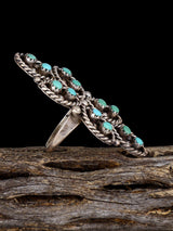Estate Sterling Silver Turquoise Ring, Size 6 3/4 - PuebloDirect.com
