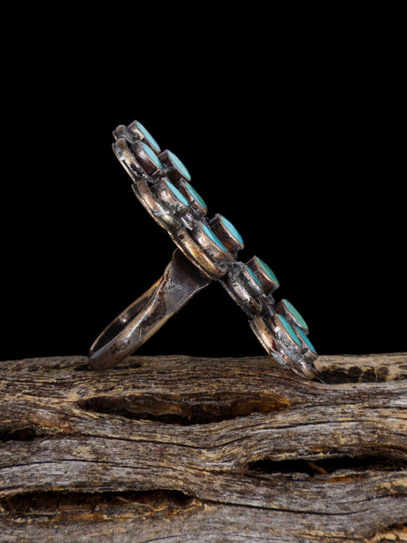 Estate Sterling Silver Turquoise Ring, Size 5 1/2 - PuebloDirect.com