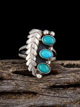 Estate Sterling Silver Turquoise Ring, Size 5 1/4 - PuebloDirect.com